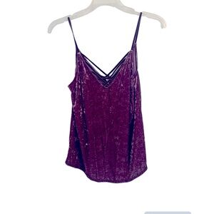 American Eagle Purple Velvet Tank Small